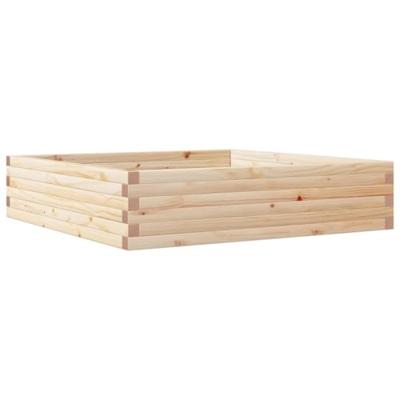 VidaXL Plantenbak 100x100x23 cm massief grenenhout