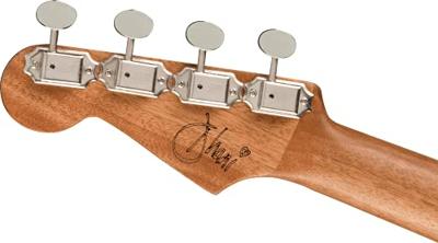 Fender Dhani Harrison Ukulele Turquoise WN elektrisch-akoestische tenor ukelele