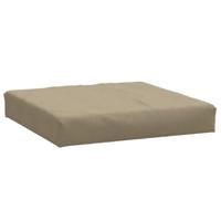 VidaXL Palletkussen 60x60x9,5 cm stof gemêleerd taupe - thumbnail