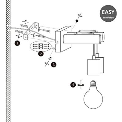 Light depot - wandlamp Billy 2 lichts - hout / metaal - Outlet