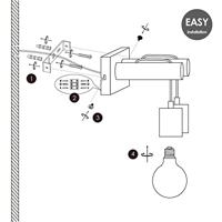 Light depot - wandlamp Billy 2 lichts - hout / metaal - Outlet - thumbnail