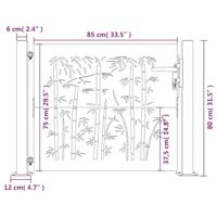 Poort 105x80 cm bamboe-ontwerp cortenstaal - thumbnail