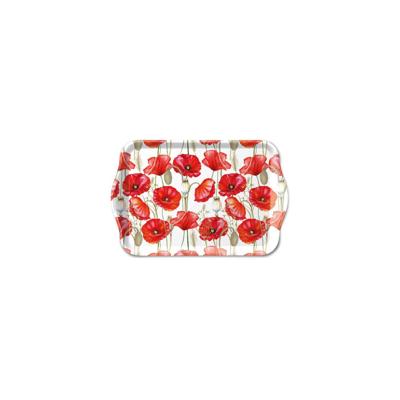 Tray melamine 13x21cm Poppy all over wit