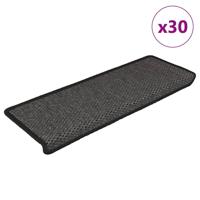 VidaXL Trapmatten zelfklevend sisal-look 30 st 65x21x4 cm antraciet - thumbnail