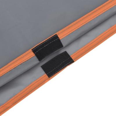 VidaXL Regenponcho met capuchon 2-in-1 ontwerp 223x145 cm grijs oranje