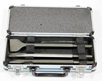 Makita Accessoires 3-delige SDS plus beitelset: Punt, Vlak en Spadebeitel in aluminium koffer D-42357 - D-42357 - thumbnail