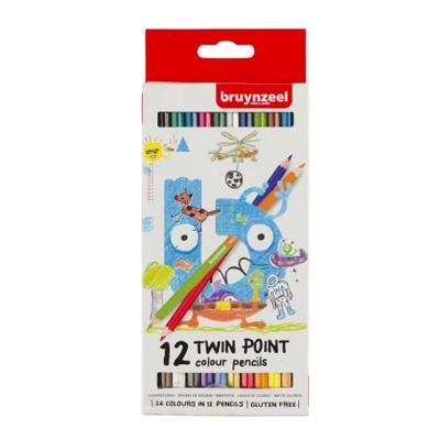 Bruynzeel kids twin point kleurpotloden, 12st.