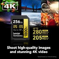 Lexar Professional SDXC 256GB BL 1800X UHS-II V60 Gold - thumbnail