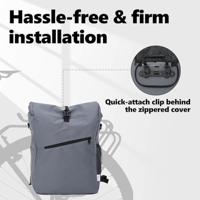 VidaXL Fietstas grijs 33 x 16 x 60 cm polyester - thumbnail