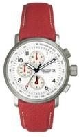 Nautica horlogeband A11012 Leder Rood 22mm + wit stiksel - thumbnail