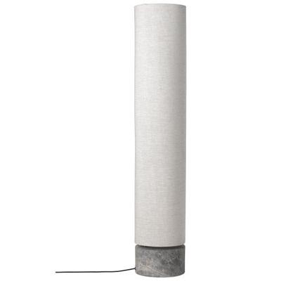 Gubi Unbound H120 Vloerlamp - Grijs marmer & Canvas wit