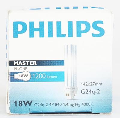 Philips master pl-c lamp 18w/840 4p g24q-2 koel wit