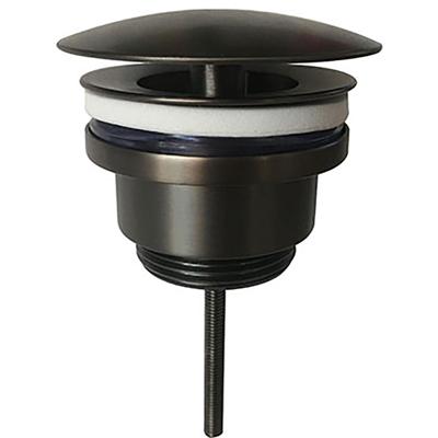 Wiesbaden Caral Luxe Wastafelplug 5/4" Gunmetal Open Afvoer