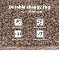 VidaXL Antislip shaggy tapijt bruin 80 x 150 cm pp - thumbnail