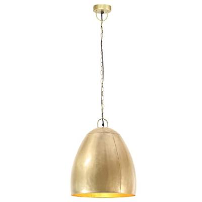 VidaXL Hanglamp industrieel rond 25 w e27 42 cm messingkleurig