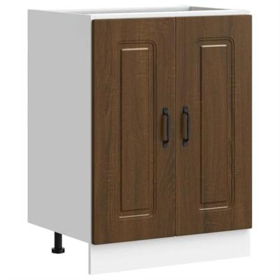 Spoelbakonderkast Kalmar 60x46x81,5 cm hout bruin eikenkleurig