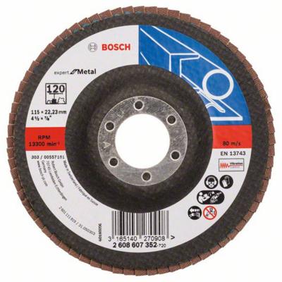 Bosch Accessories 2608607352 2608607352 Lamellenschijf Diameter 115 mm Korrelgrootte (num) 120 Staal, RVS 1 stuk(s) Bosch Accessories 2608607352 2608607352 Lamellenschijf Diameter 115 mm Korrelgrootte (num) 120 Staal, RVS 1 stuk(s)