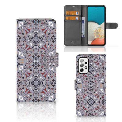 Samsung Galaxy A73 5G | Bookcase | Flower Tiles Samsung Galaxy A73 5G | Bookcase | Flower Tiles