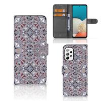 Samsung Galaxy A73 5G | Bookcase | Flower Tiles - thumbnail