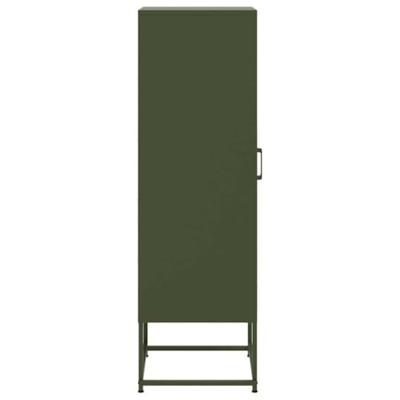 Hoge kast 36x39x123 cm staal olijfgroen Hoge kast 36x39x123 cm staal olijfgroen