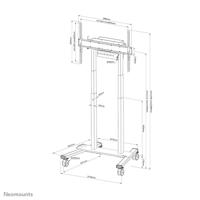 Neomounts fl55-875bl1 motorised mobile floor stand, 37" - 70", 50kg, 100x100 - 800x600 - thumbnail