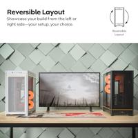 Jonsbo Midi-tower Gaming-behuizing, Behuizing, PC-behuizing Wit - thumbnail