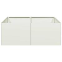 Plantenbak 80x80x30 cm staal wit - thumbnail