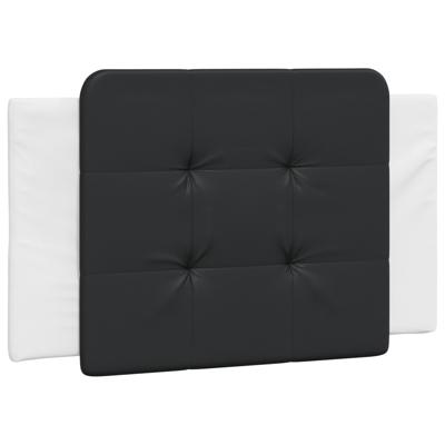 Bedframe met LED-verlichting kunstleer wit en zwart 140x200 cm