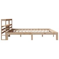 Bedframe met hoofdbord massief grenenhout 200x200 cm - thumbnail
