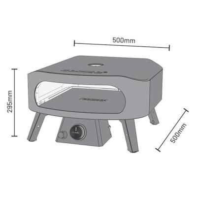 Pizzaoven - COZZE - 13 - Gas - 6 KW - Tot 450°C - Thermometer inbegrepen - Deur - thumbnail