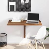 Wandtafel inklapbaar 100x60x56 cm bewerkt hout bruineiken - thumbnail