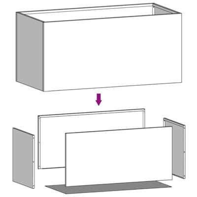VidaXL Plantenbak 62x40x39 cm roestvrij staal zilverkleurig
