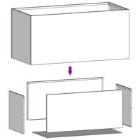 Plantenbak 62x40x39 cm staal antracietkleurig - thumbnail