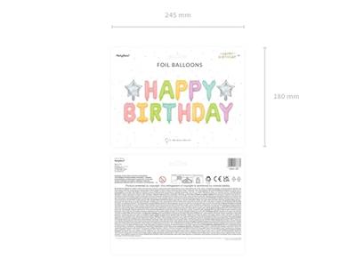 Happy Birthday Ballonnen Set Pastel