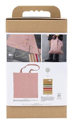 Creativ Company Hobbyset borduurwerk, draagtas, lichtroze, 1 doos