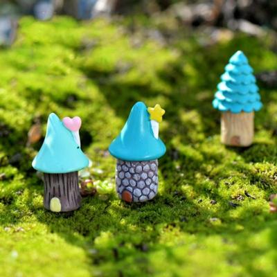 2 PC'S cartoon Tree House Moss micro-landschap vlezige ornamenten sieraden willekeurige stijl levering