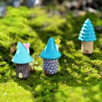 2 PC'S cartoon Tree House Moss micro-landschap vlezige ornamenten sieraden willekeurige stijl levering - thumbnail