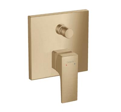 Hansgrohe Metropol ééngreeps badmengkraan afbouwdeel met rechte greep, Brushed Bronze