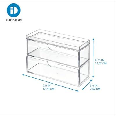 iDesign - Mini Ladekastje, 2 Lades, 17.8 x 7.6 x 11.4 cm, Kunststof, T
