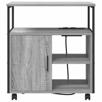 Kantoor kast met wiel Grijs sonoma 60 x 46 x 67 cm Bewerkt hout - thumbnail