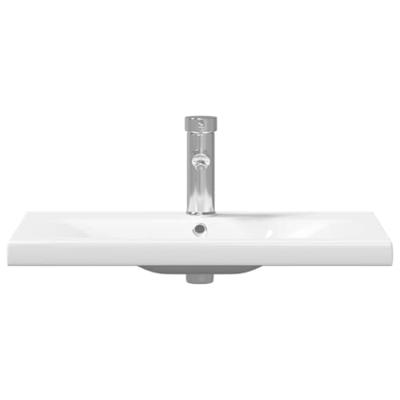 Badkamerkast 2 pcs Oud Hout Engineered Hout en Keramiek