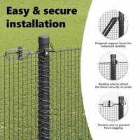 VidaXL Afrasteringspaal grijs 10 x 1,6 m (12 x 12 mm gaas) - thumbnail