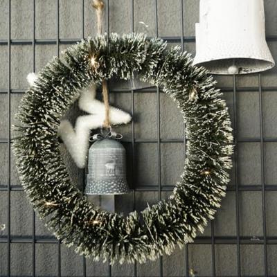 KRANS 30LED MET SNEEUW 40CM KRANS 30LED MET SNEEUW 40CM