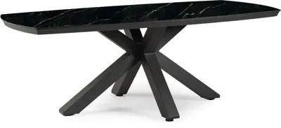 Tierra Outdoor dining tuintafel clover marble trespa 210x100x75cm charcoal Tierra Outdoor dining tuintafel clover marble trespa 210x100x75cm charcoal