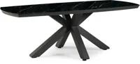 Tierra Outdoor dining tuintafel clover marble trespa 210x100x75cm charcoal - thumbnail