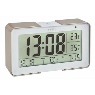 TFA Dostmann 60.2540.53 Wekker Zendergestuurd Goud, Wit Alarmtijden 3 TFA Dostmann 60.2540.53 Wekker Zendergestuurd Goud, Wit Alarmtijden 3