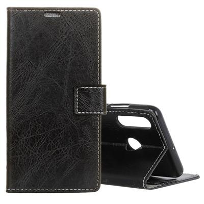 Retro Crazy Horse textuur horizontale Flip leren Case voor Huawei P30 Lite met portemonnee & houder & kaartsleuven & fotolijstjes (zwart)