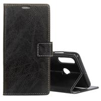 Retro Crazy Horse textuur horizontale Flip leren Case voor Huawei P30 Lite met portemonnee & houder & kaartsleuven & fotolijstjes (zwart) - thumbnail