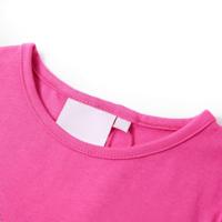 Kindershirt met kapmouwen 140 donkerroze - thumbnail