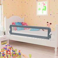 VidaXL Bedhekje peuter 150x42 cm polyester grijs - thumbnail